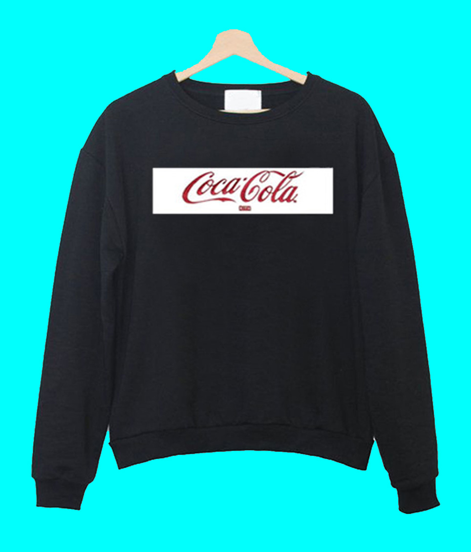 blue coca cola sweatshirt