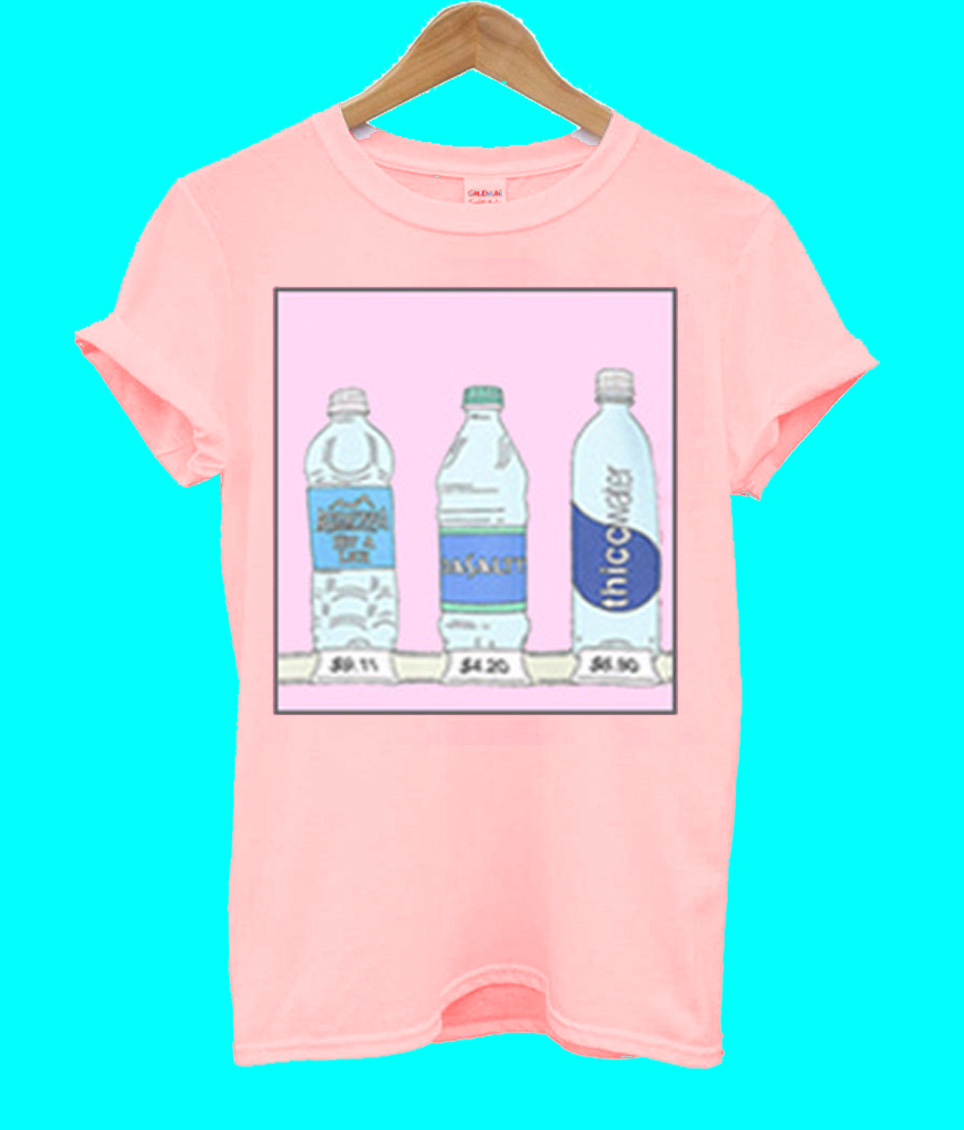 Corner Store Water Bottles Pink T Shirt