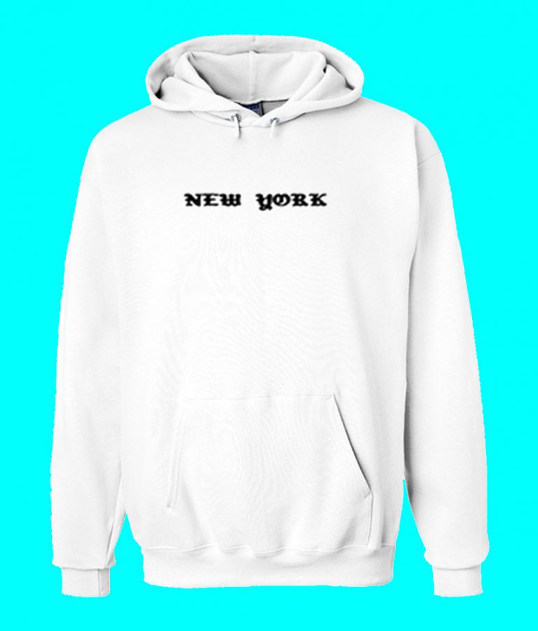 New York White Hoodie