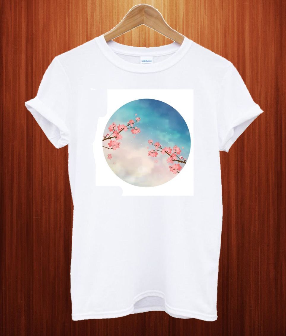 cherry blossom t shirt design