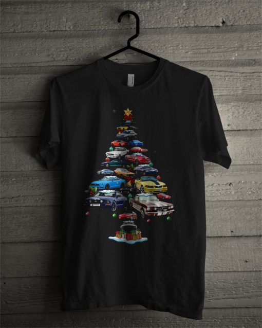 car christmas tree shirt