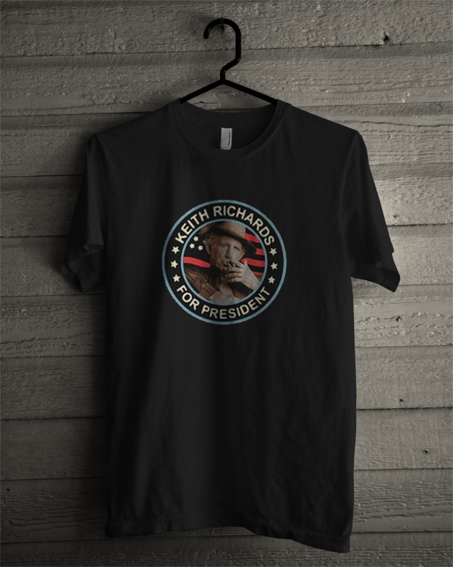 Official American Keith Richards For President T Shirt