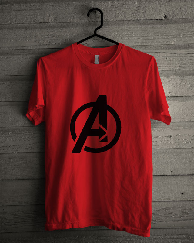 Avengers Logo Red T Shirt