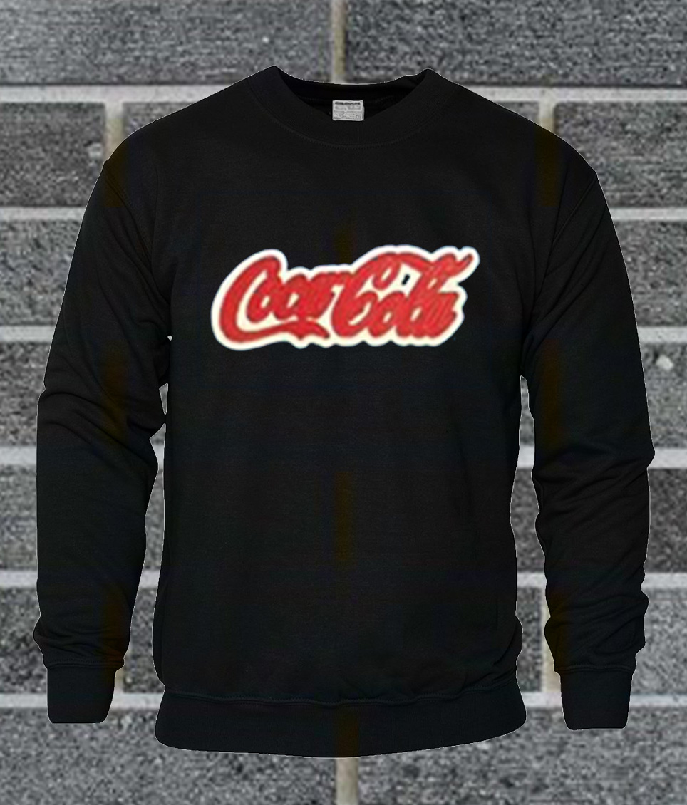 blue coca cola sweatshirt