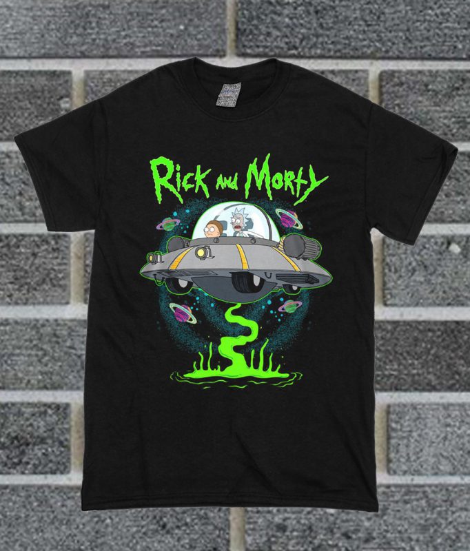 Rick And Morty UFO Big T Shirt