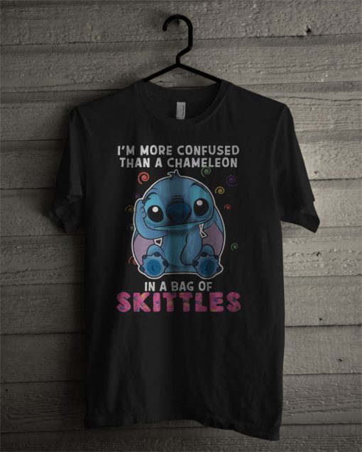 Stitch I'm More Confused Than A Chameleon In A Bag Of Skittles T Shirt