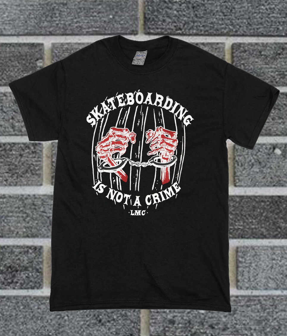 skateboarding crime shirt