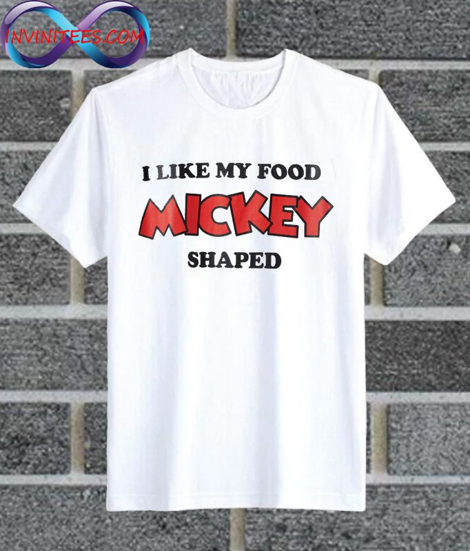 i like my food mickey shaped shirt