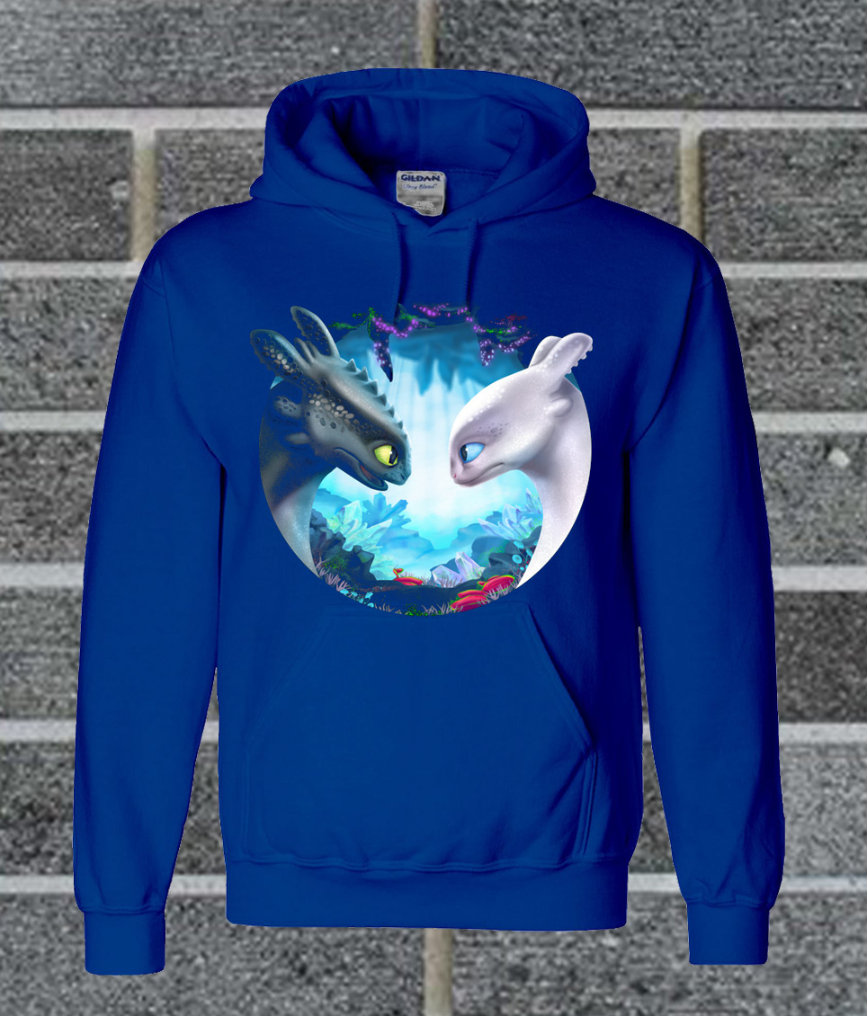 toothless and light fury hoodie