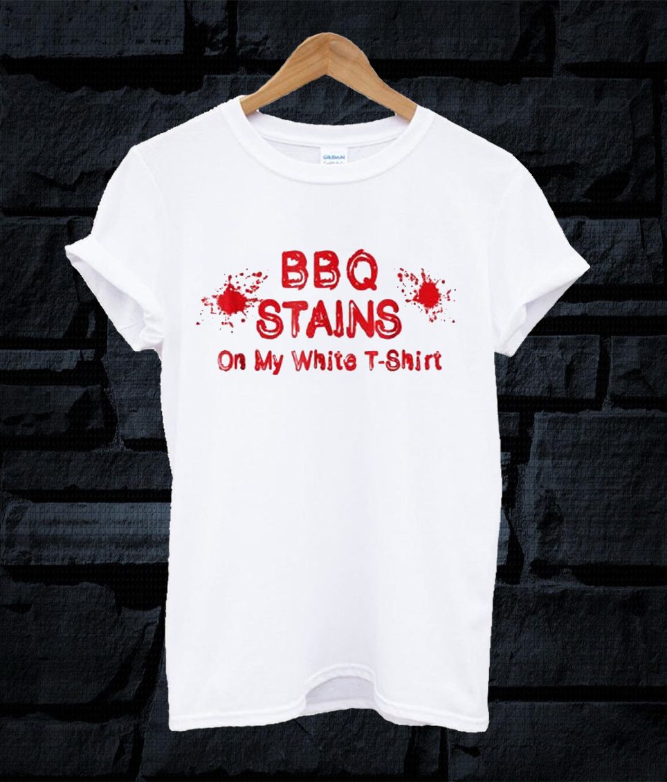 bbq stain on my white t shirt chords
