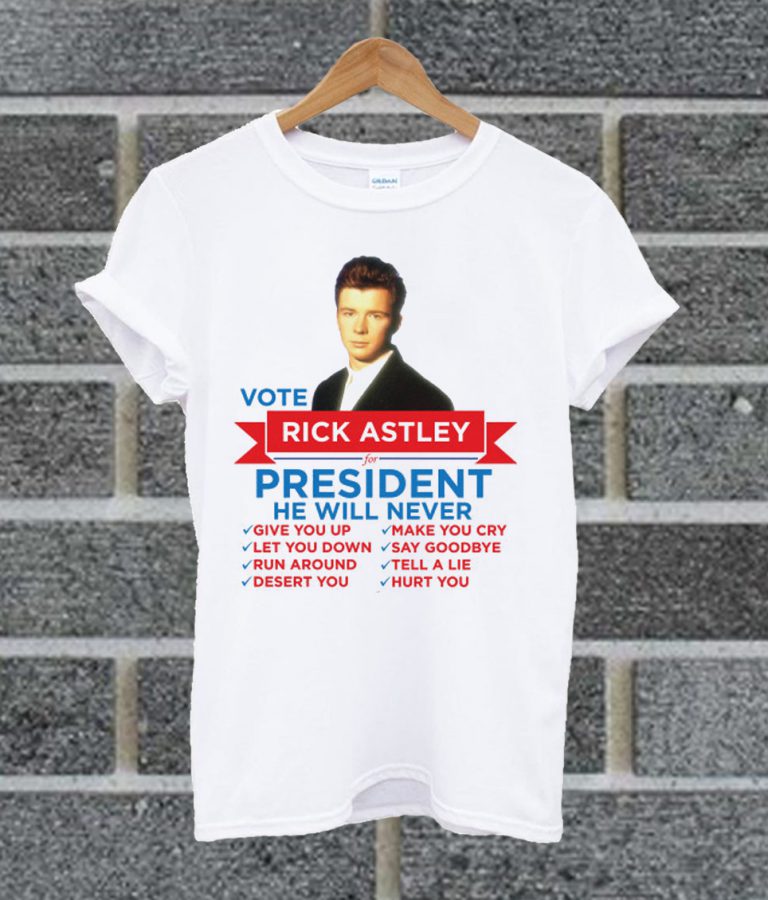 rick astley tour t shirt